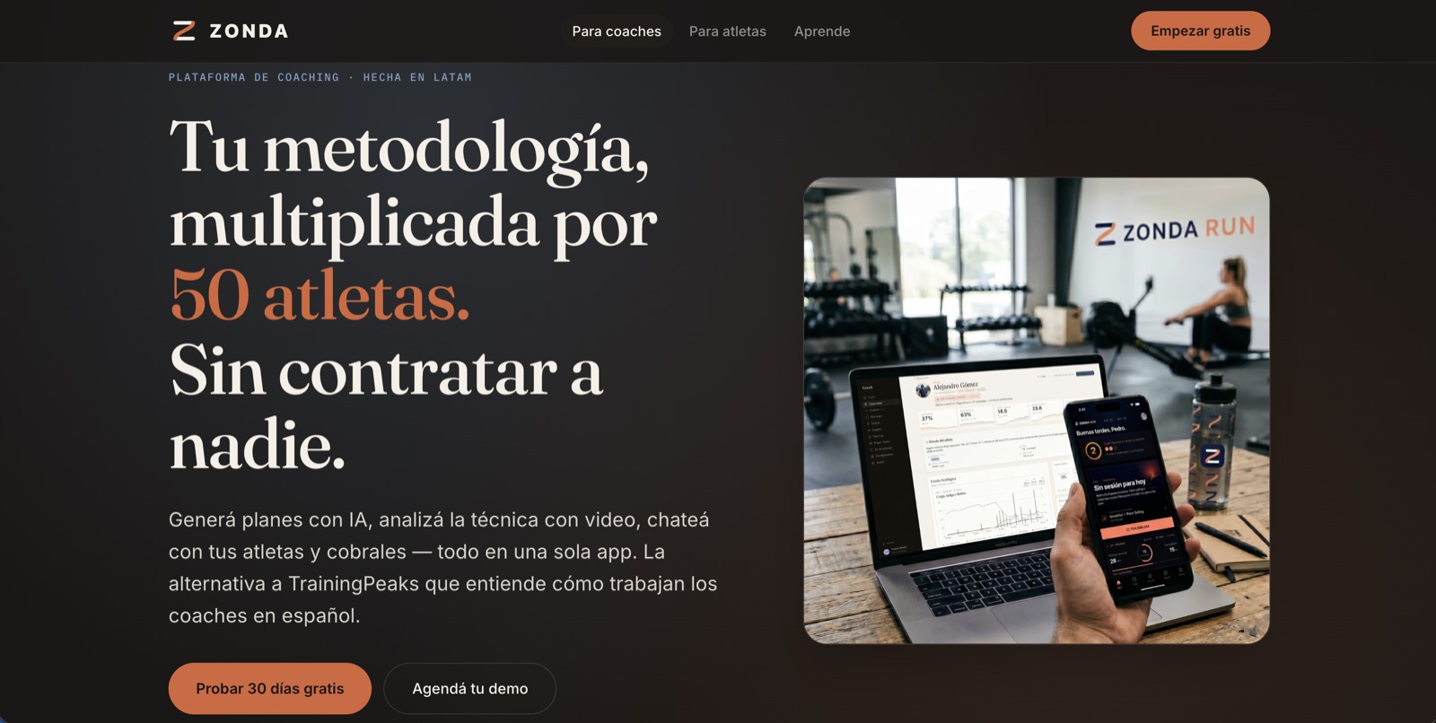 Zonda — plataforma de coaching de running